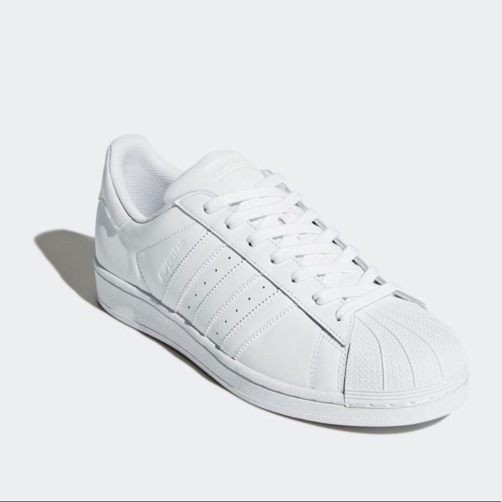 White Adidas Superstar Shoes